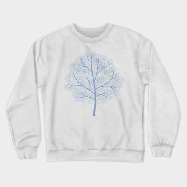 Winter tree covered with snowflakes Crewneck Sweatshirt by katerinamk